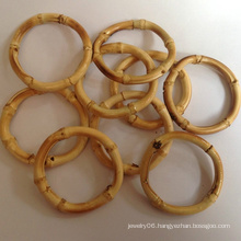 IB2146 60mm Bamboo Accessories DIY Earrings Bag Making Bamboo Loop Natural Bamboo Ring